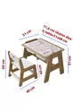Ensemble table et chaises d'activité en bois Montessori