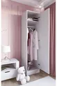 Daisy  Cm White Single-Door Wardrobe - Closet