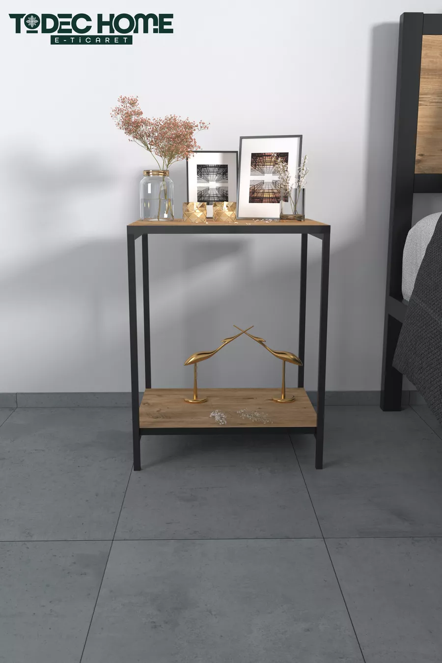 Tobi Commode Polyvalente Table d'Appoint Étagère Latérale