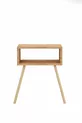 Table de chevet avec étagères sur pieds en bois - Pin Atlantique