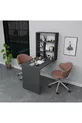 Tavolo da Manicure e Pedicure con Scaffale in Cedro, Antracite - Cedro
