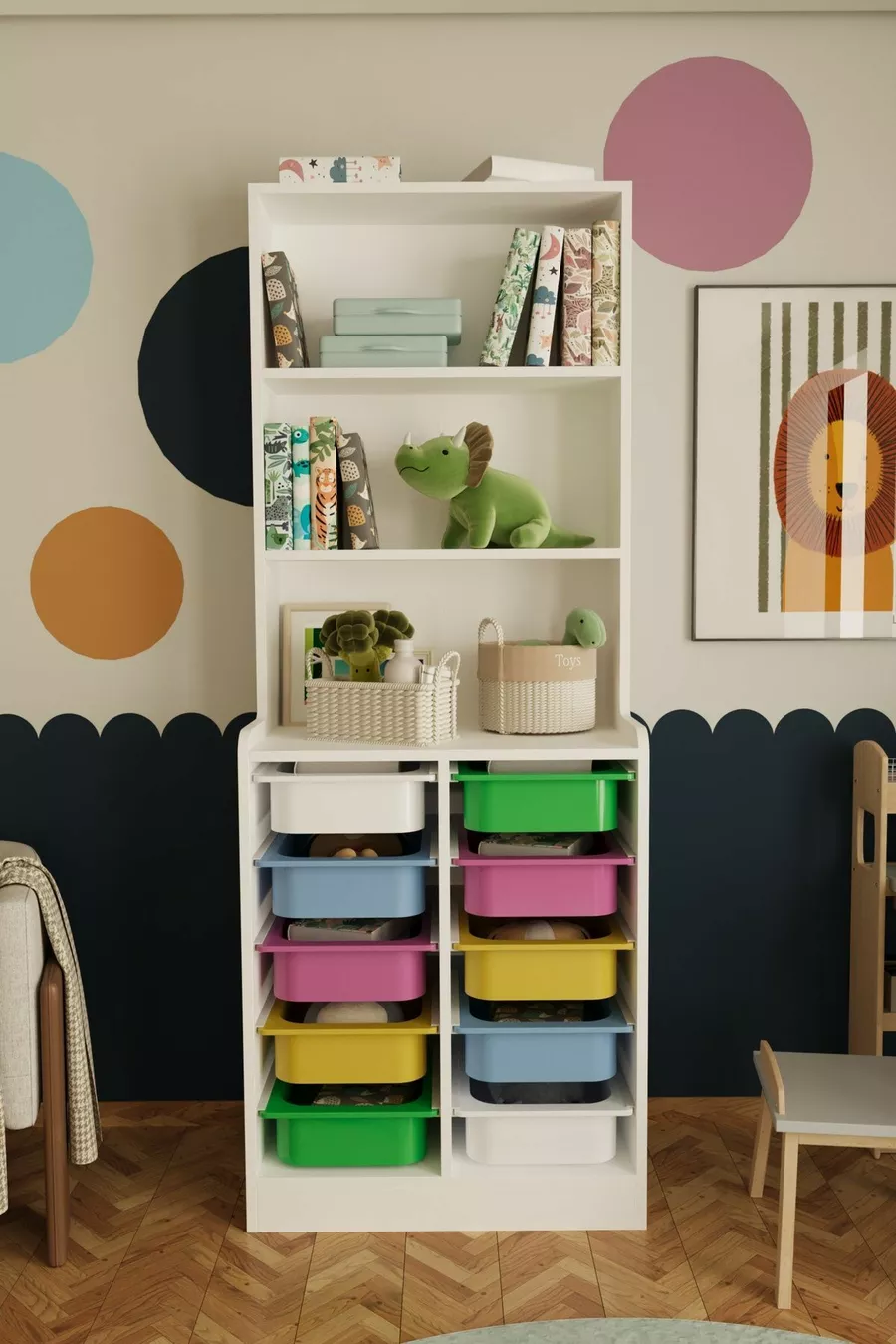 Lisano Multipurpose Toy Cabinet, Multicolored