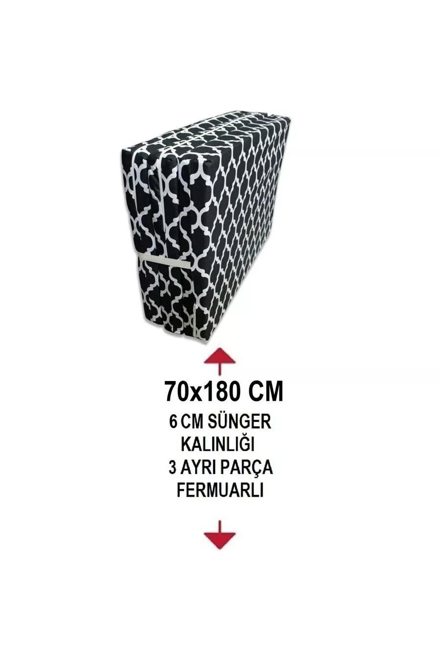 Lit de sol pliant et matelas pliant en mousse simple 6 cm Grand Karaçatı