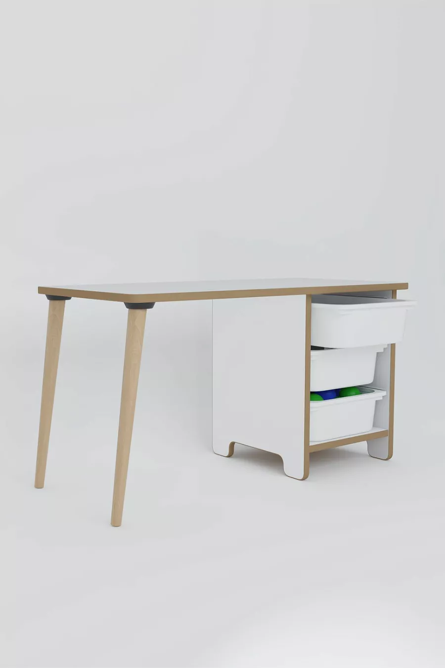 Table d'activité pour enfants avec 3 paniers, bureau pour enfants avec chaise à dossier - Panda