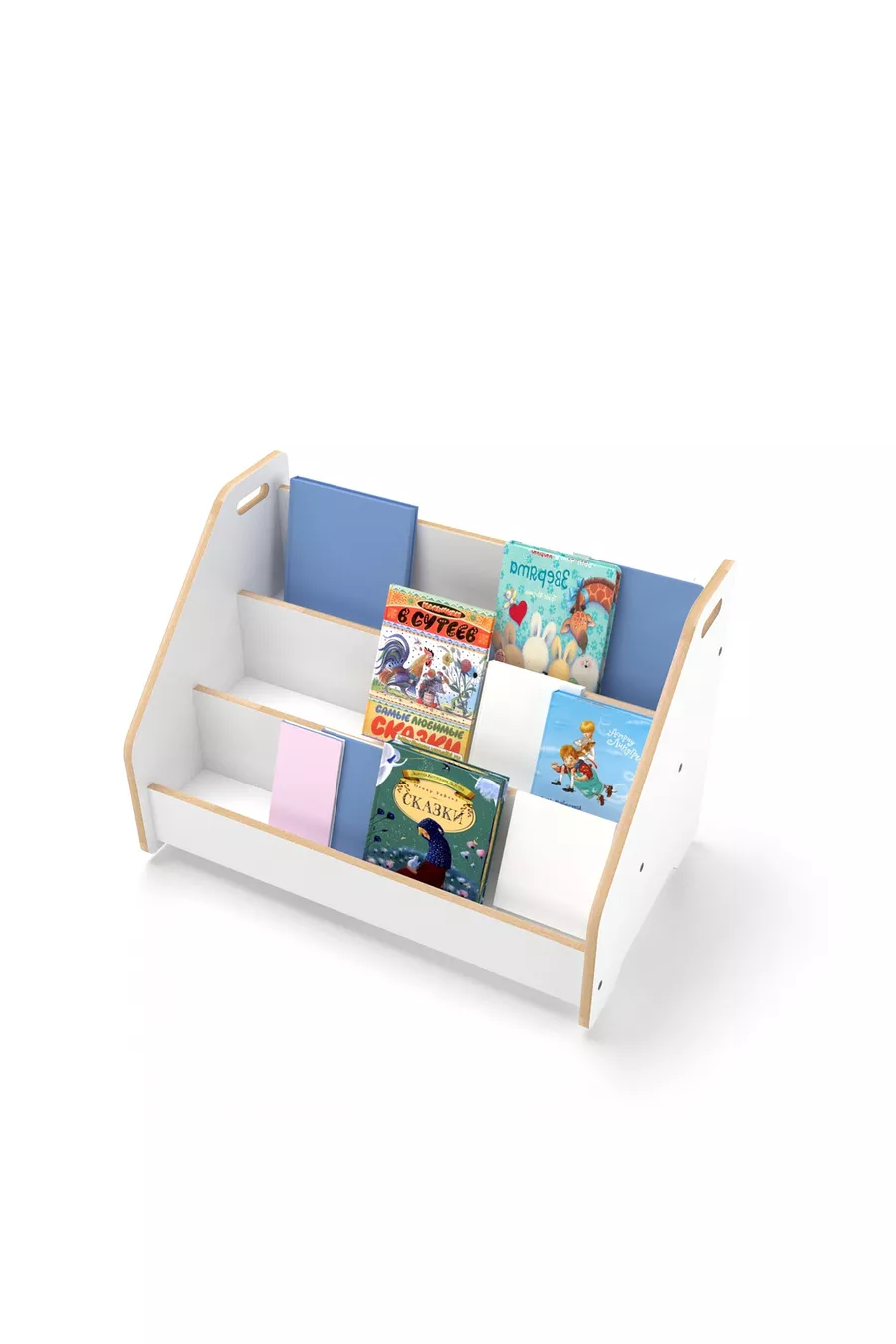 Bibliothèque Montessori en bois Anka / Blanche