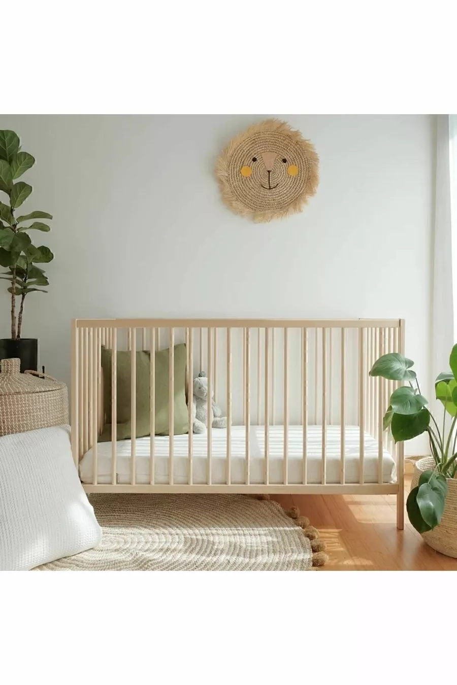 Soft Ortopedik Bambu Ve Pamuklu Park Beşik Yatağı,oyun Parkı Yatağı Fermuarlı Kumaş 7 Cm