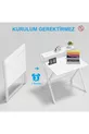Table d'ordinateur portable élégante et durable avec pieds en métal non vacillants, bureau pliant, table de travail pour ordinateur portable