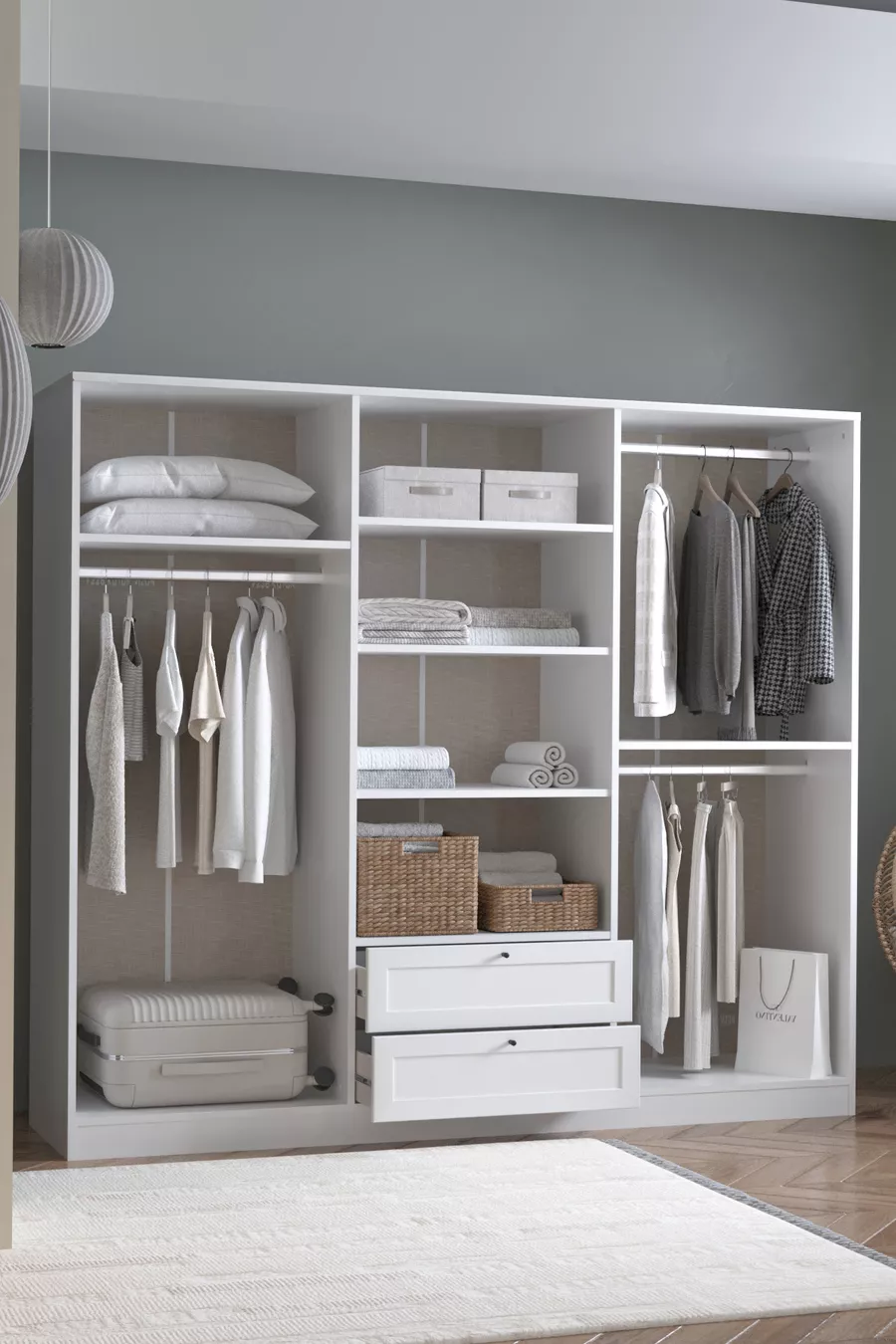 Armoire Terra à 6 portes et 2 tiroirs