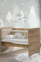 Berceau pour bébé à roulettes avec côté inclinable - Lit bébé - Lit parc - Bois - Cm