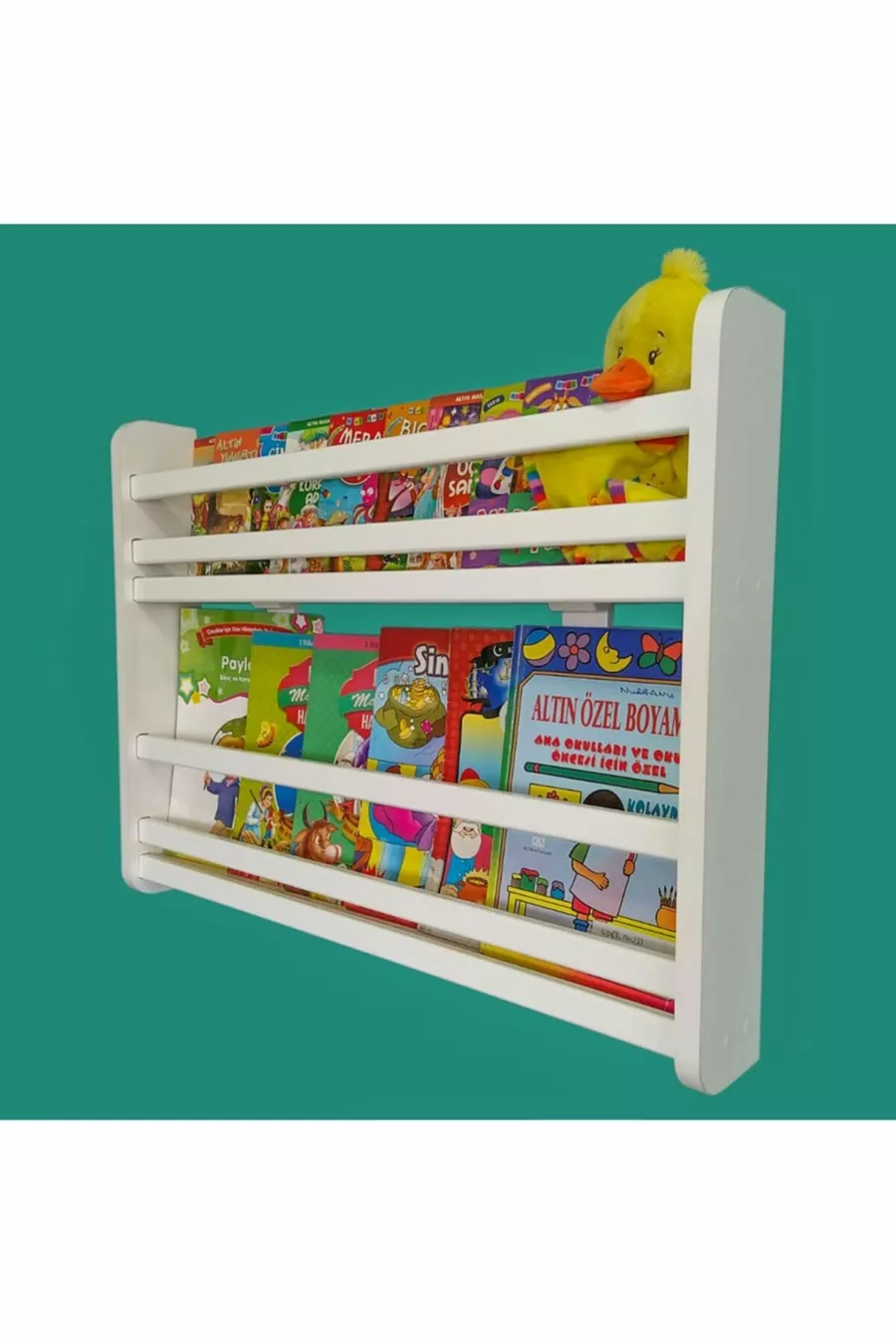 Bibliothèque Safir à 2 étagères - Bibliothèque éducative Montessori pour chambre d'enfant à 2 étagères - Largeur de Cm