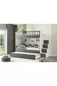 Letto a castello con cassetti Zümrüt, struttura in acciaio, rivestimento in membrana, MDF 100%