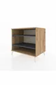 Commode Kronos 2 étagères Pin-Anthracite