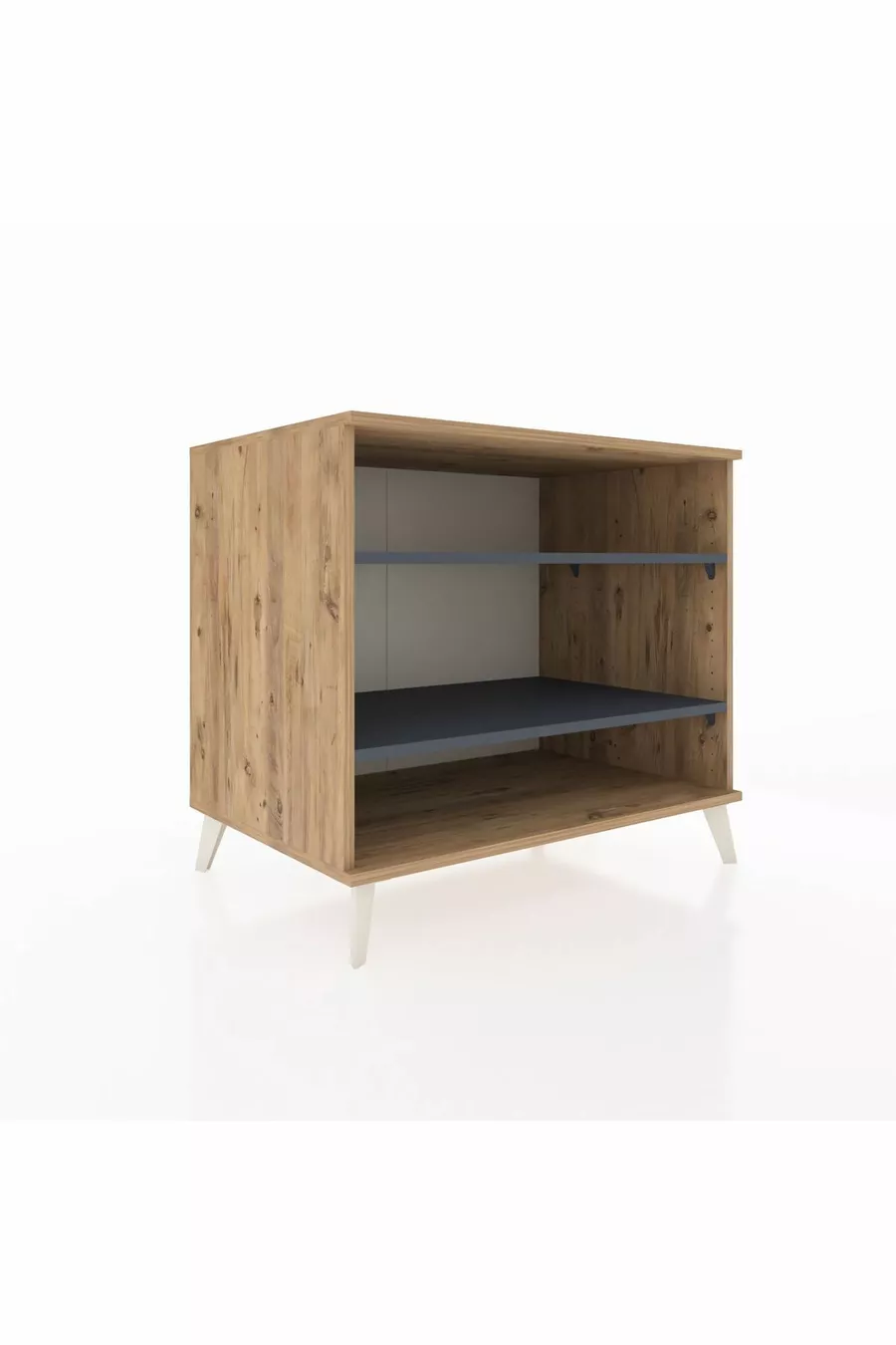 Commode Kronos 2 étagères Pin-Anthracite
