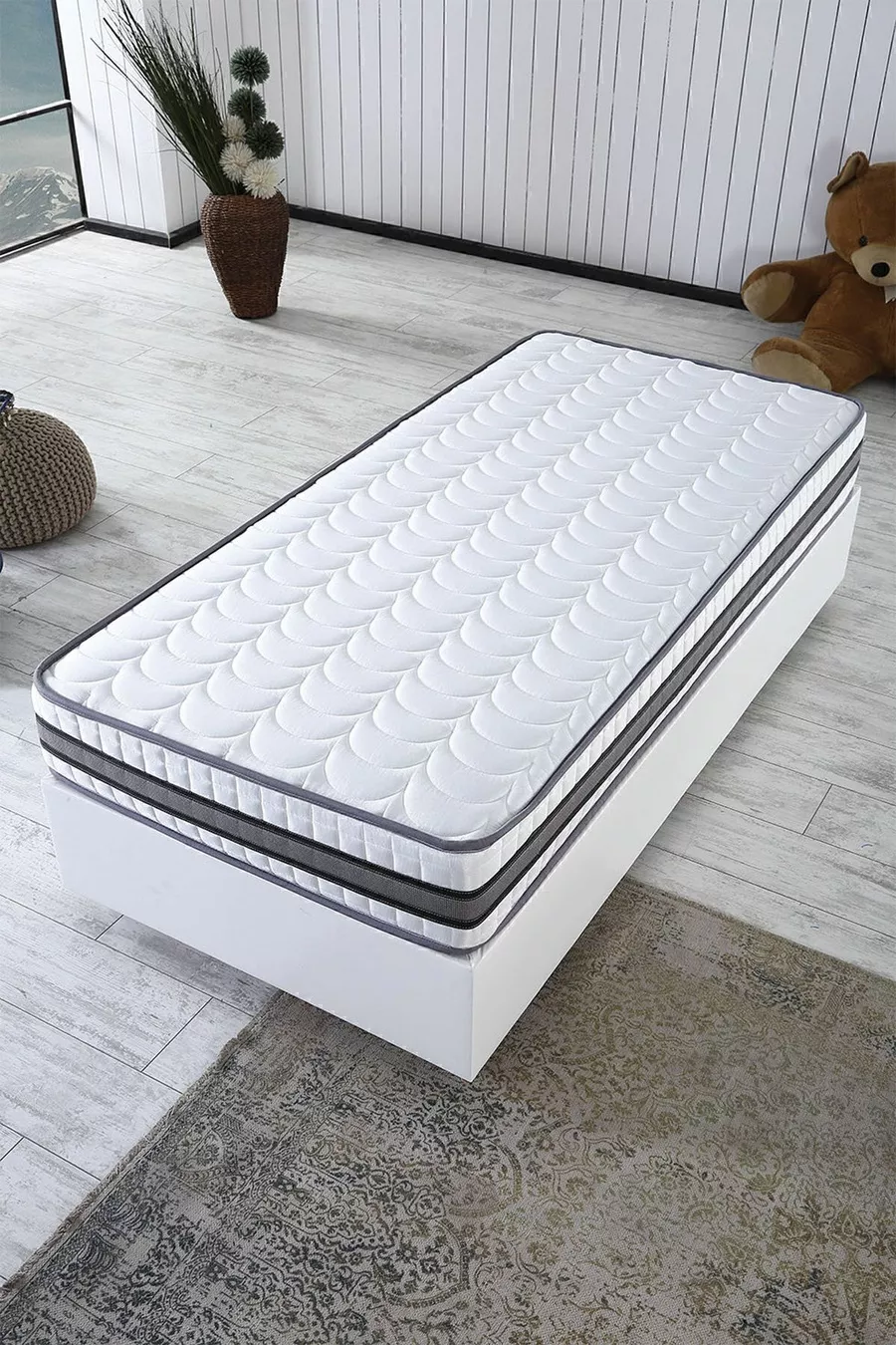 Matelas à ressorts orthopédique complet Nano, disponible en plusieurs tailles, utilisation double face (cm)