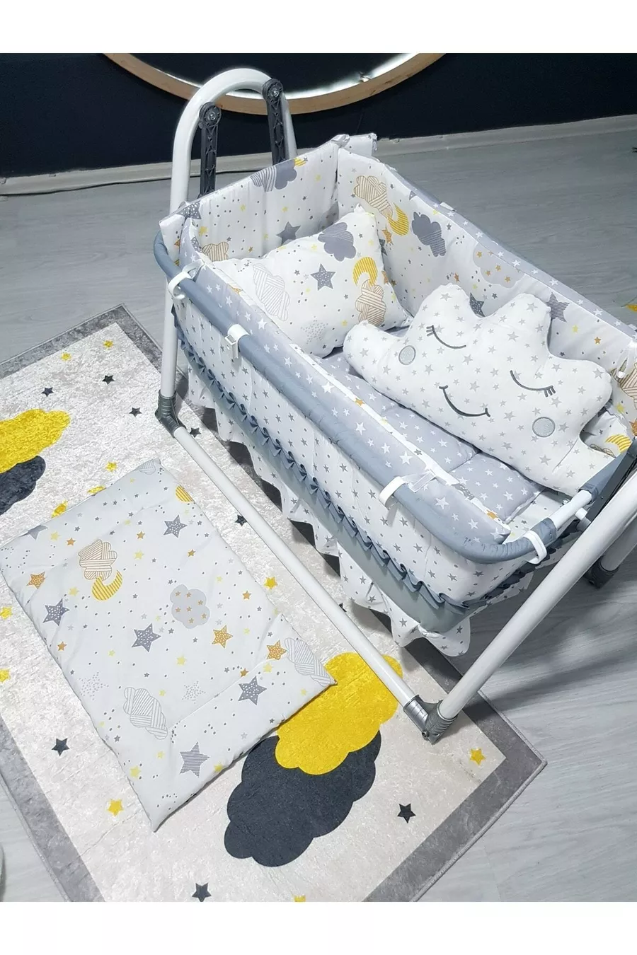 Culla Portatile Oscillante con Set per Dormire Vicino alla Mamma ** Con Cuscino Cambia Pannolino in Omaggio **