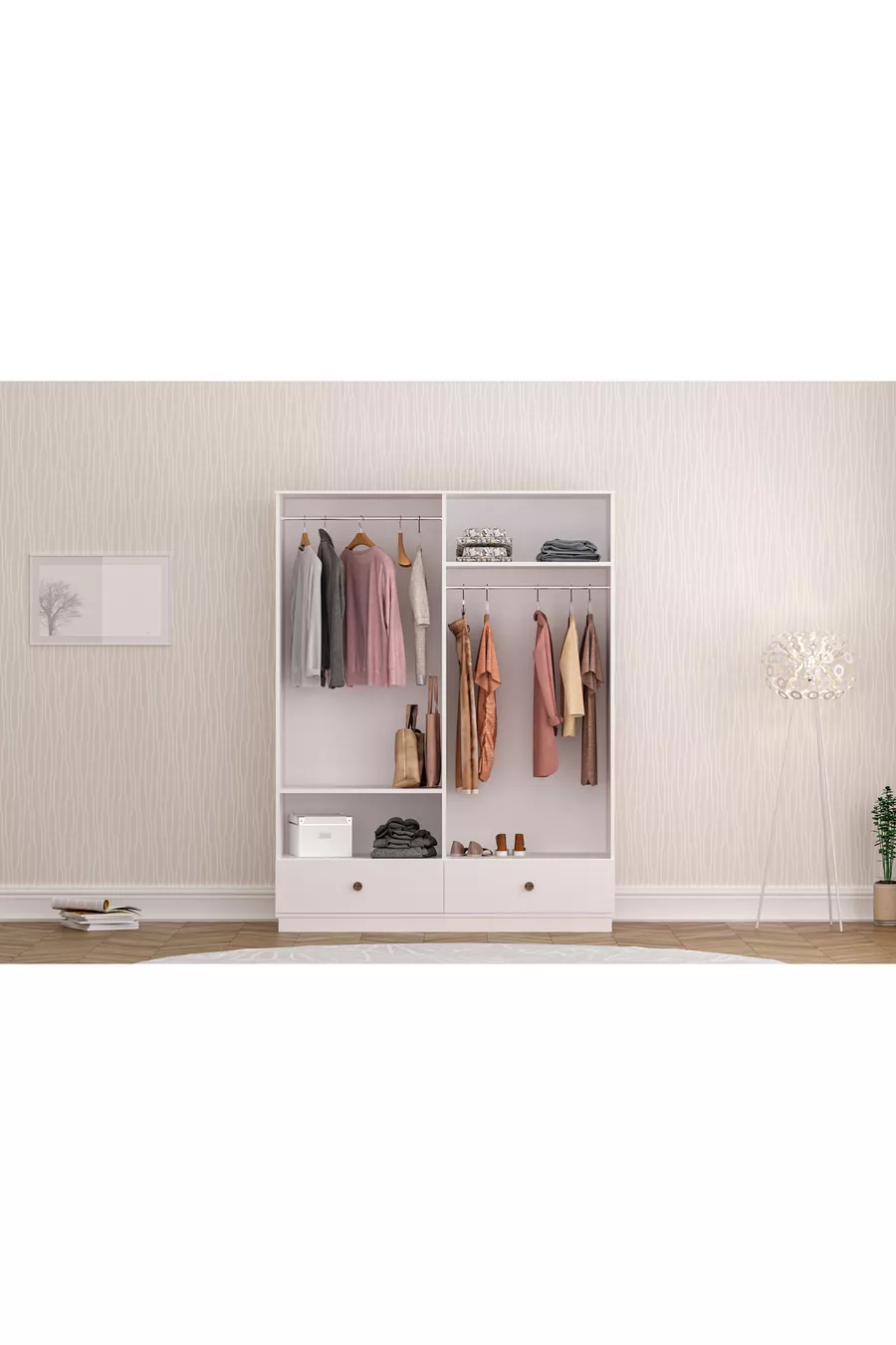 Guardaroba Elif Modern 4 Ante 2 Cassetti