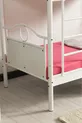 Camera per Bambini Zümrüt Letto A Castello e Letto Singolo in Metallo Bianco