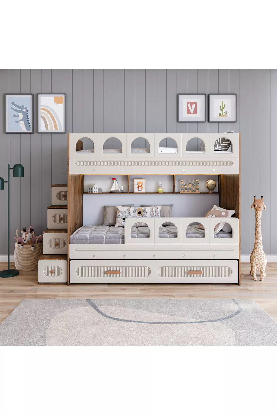 Letto a castello con barile per bambini (Aylestone)