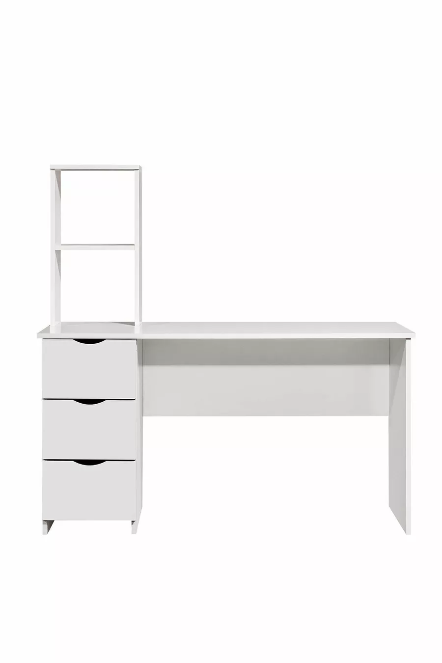 Lits superposés, Litera avec Armoire et Bureau, Blanc 1 Matelas Comfort