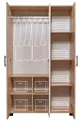 Lits superposés, lits superposés Aura avec lit, armoire à 3 portes + 2 matelas Comfort