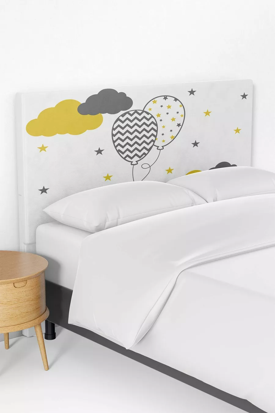 Balloon Pattern Children's Room Bed Base Headboard Cover
