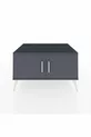 Commode Kronos 2 étagères 2 portes Anthracite-Anthracite/Sapin