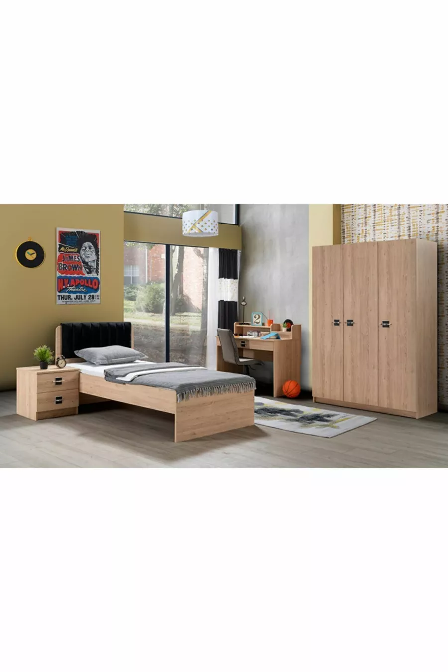 Chambre d'adolescent Burçak à 3 portes