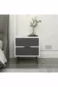 Elina Table de chevet à 2 tiroirs - Blanc/Anthracite