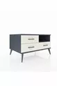 Commode Kronos à une étagère et 3 tiroirs Anthracite-Anthracite/Pierre de Lune