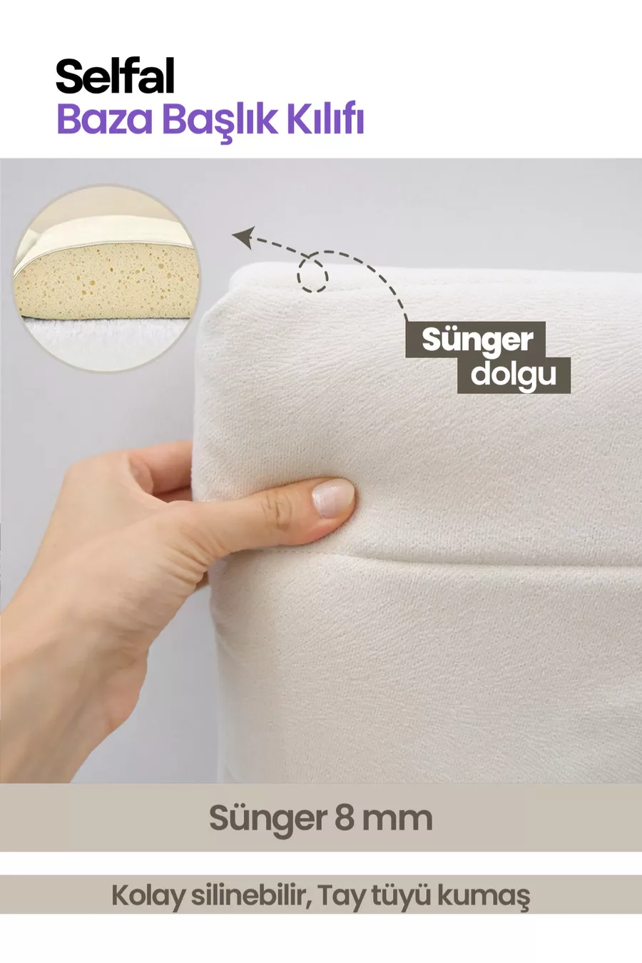 Housse de Tête de Lit pour Lit - Tissu Matelassé en Poil de Poney (Options de Taille)