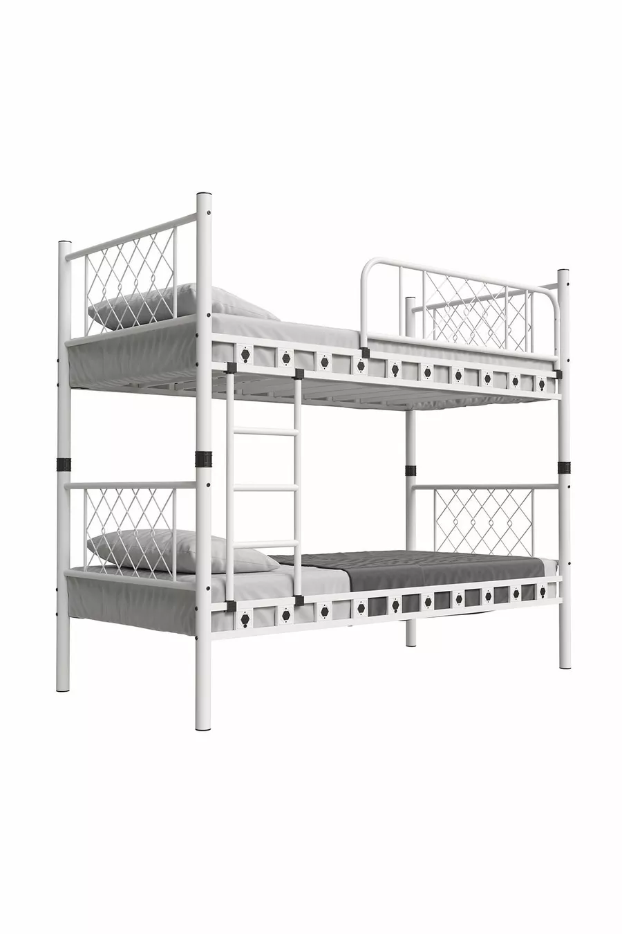 Letto a castello e letto singolo in metallo per bambini Metis