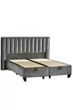 Ensemble Lit Hades avec Sommier et Tête de Lit Double Pack Matelas à Ressorts Luxe Sommier et Tête de Lit Gris Foncé