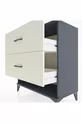 Commode Hyperion 2 tiroirs Anthracite-Pierres de lune