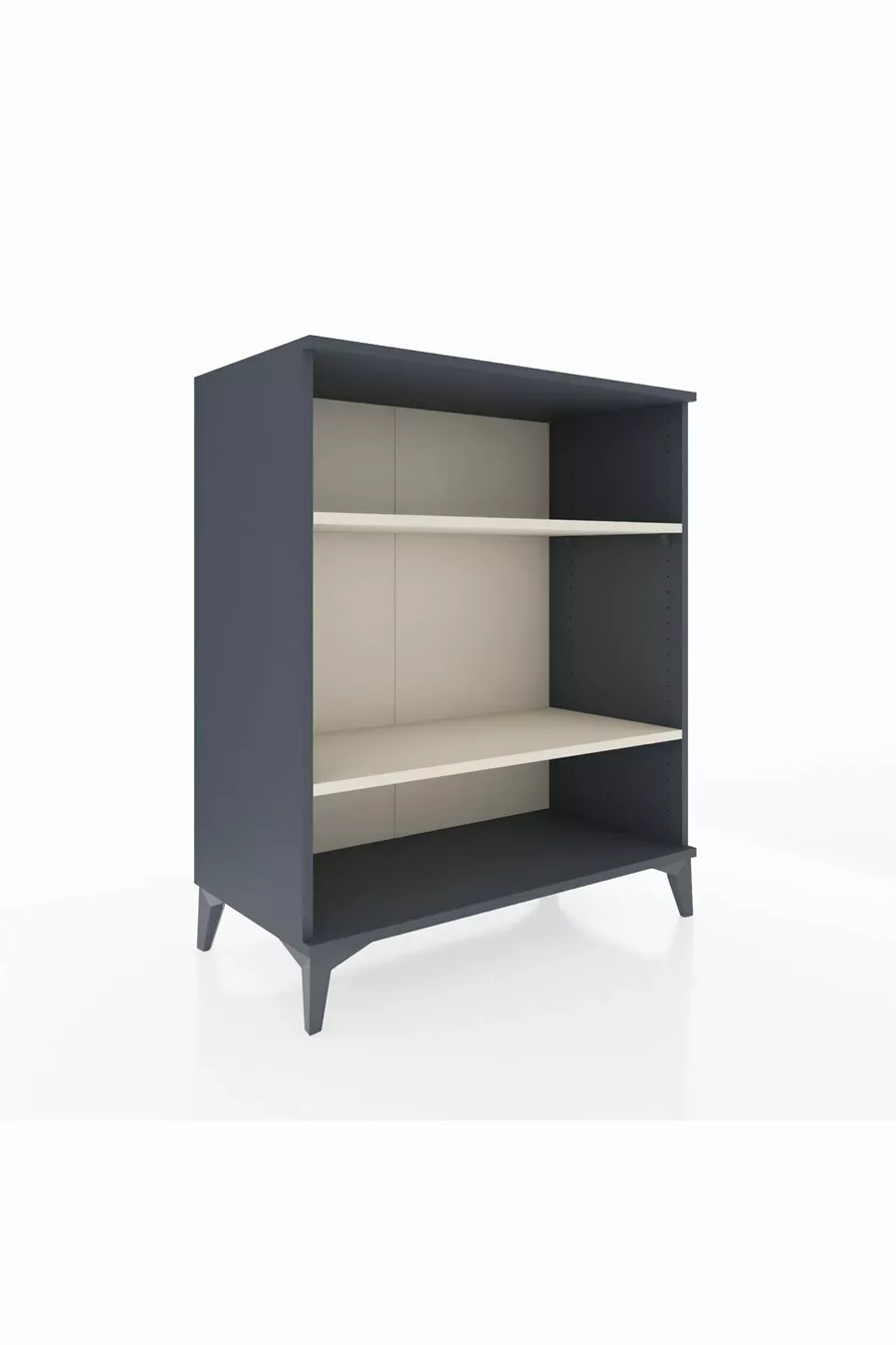 Commode Hyperion 2 étagères Anthracite-Pierre de lune