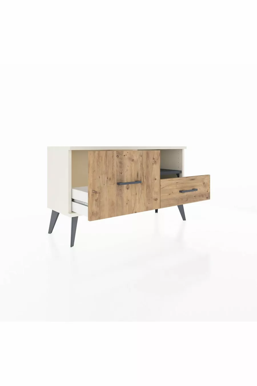 Arges Dressoir Enkelplank 2 Lade Agaat-Antraciet/Den