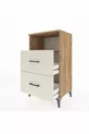 خزانة جانبية هيفريون بطابق واحد ودرجين من خشب الصنوبر والرخام العشبي