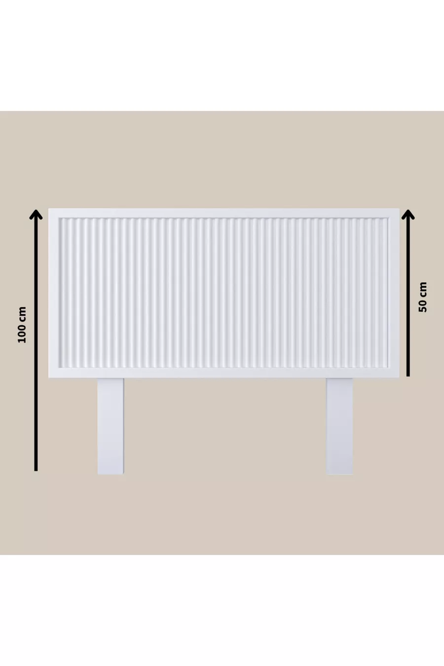 Tête de lit en bois blanc modèle marbré (VERTICAL)
