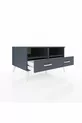 Commode Kronos 2 étagères 2 tiroirs Anthracite-Anthracite