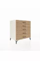 Commode Kronos 5 tiroirs Pierre de lune-Pin