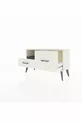 Commode Arges à une étagère et 2 tiroirs, quartz-anthracite/quartz
