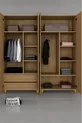 Nefes MDF 4-türiges Schrank mit Schublade | Rehau Beschichtung | Mit Buchenholzfüßen | Robuste Bauweise