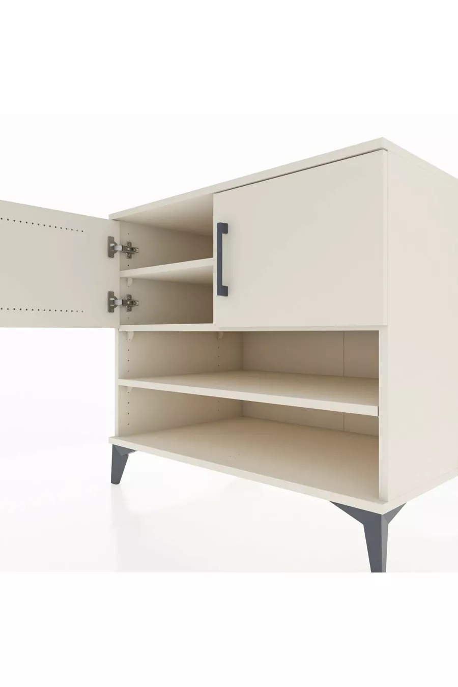 Commode Kronos 3 étagères 2 portes Pierre de lune-Pierres de lune
