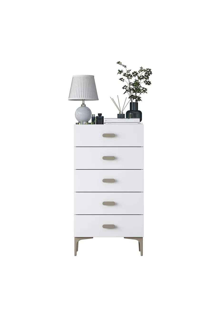 Rani Kommode mit 5 Schubladen Schlafzimmer Babyzimmer Weiß