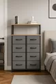 2-Shelf 8-Drawer Dresser Bedroom Kids' Room Organizer with Leather Drawers