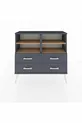 Arges Dresser 4 Shelves 4 Drawers Anthracite-Pine/Anthracite