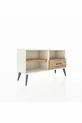 Arges Kommode 2 Regale Einzelschublade Achat-Kiefer