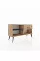 Commode Arges avec une étagère et un tiroir, pin-anthracite/pin