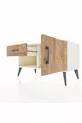 Commode Hyperion à une étagère, un tiroir et une porte en pierre de lune-pin