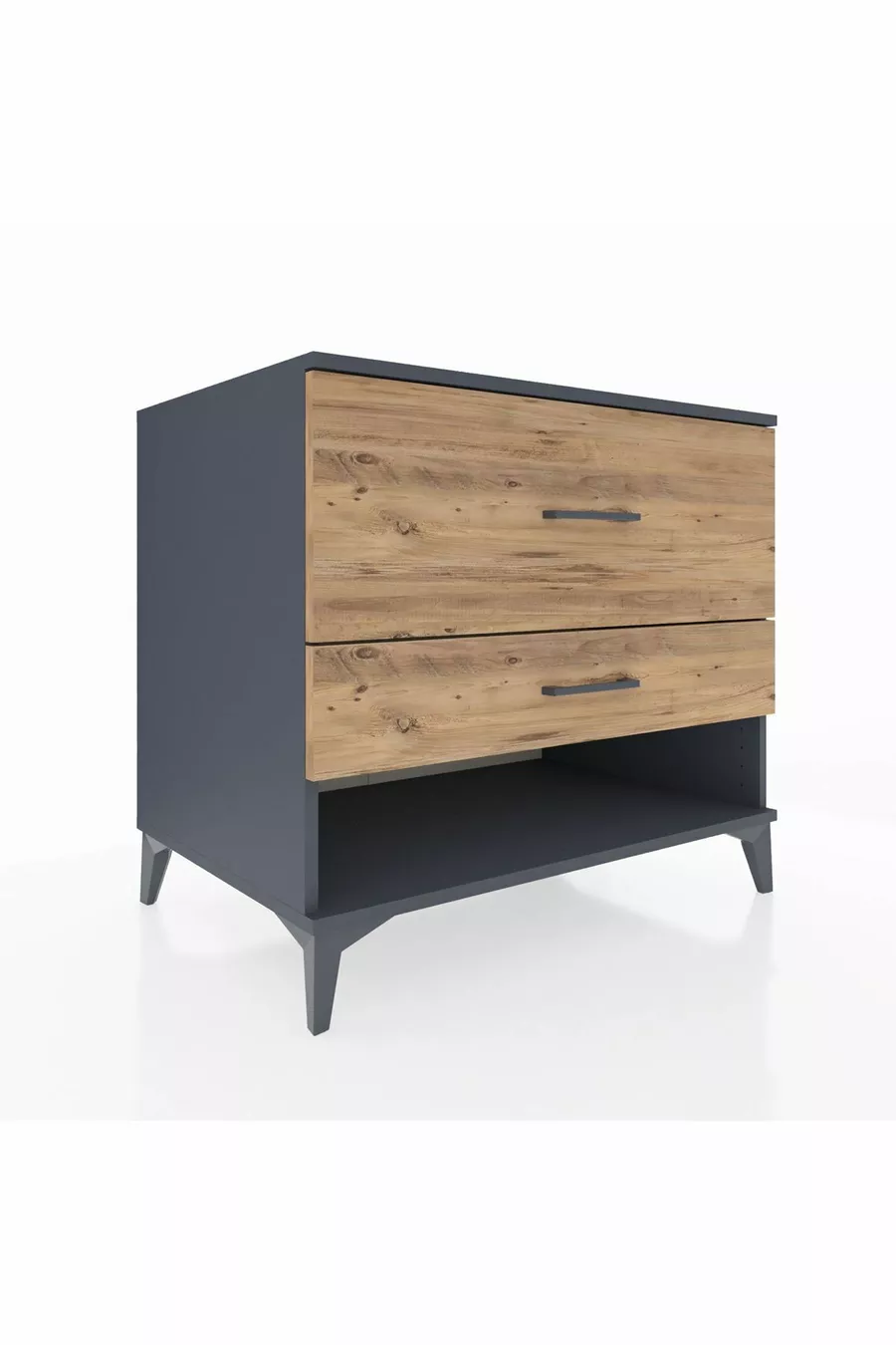 Commode Kronos 2 tiroirs Anthracite-Pin