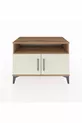 Commode Hyperion 2 étagères 2 portes Pin-Gris Ancien